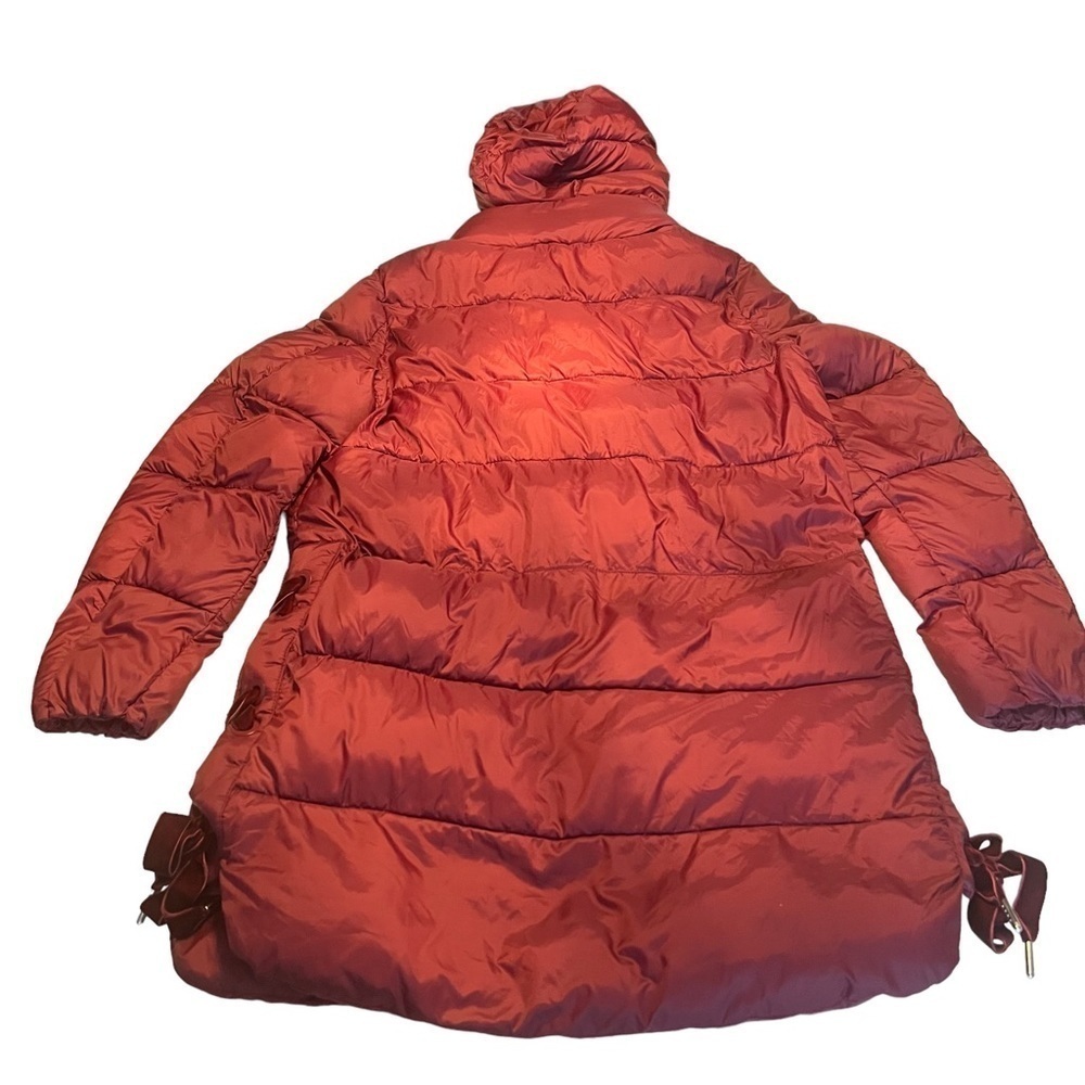 MARC NEW YORK Burgundy Puffer Coat M Medium Lightweight Hooded Full Zip Size S - Picture 2 of 6
